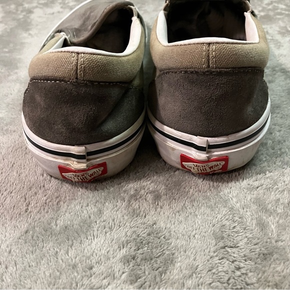 Vans Shoes Vans Pop Cush Skate Suede Slip On Gray 2 Tone White